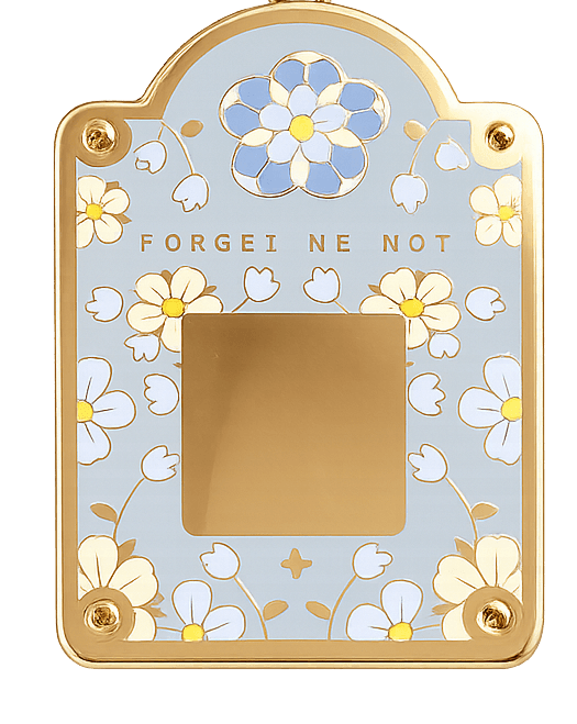 Forget Me Not QR tag front view